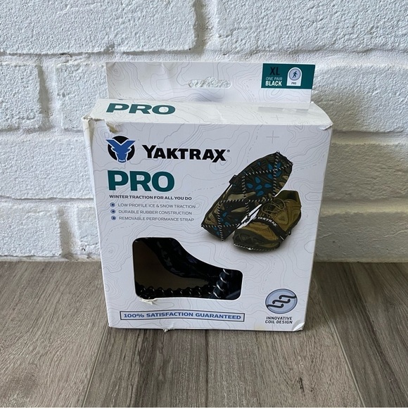 NEW Yaktrax Pro Winter Spikeless Traction Coils Black Men’s Size XL Extra Large - Picture 1 of 8